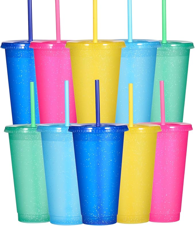 Suertestarry Tumbler with Straw and Lid, Water Bottle Iced Coffee Travel Mug Cup by Suertestarry