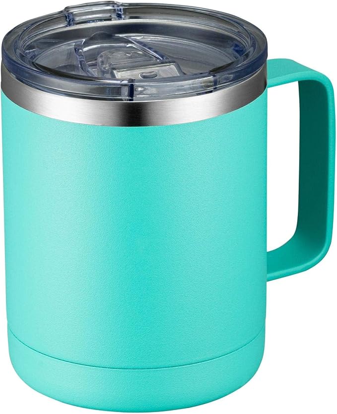 MEWAY 12oz Coffee Mug With Handle and Sliding Lid, Stainless Steel Travel by MEWAY