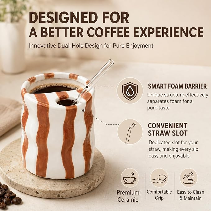 Espresso Cups Ceramic Coffee Mug Series European Striped Dot Coffee Cup And - Image 2