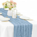 Dusty Blue Cheesecloth Table Runner 10FT Runner by Sunnyline