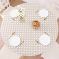 Walrus Round Vinyl Fitted Tablecloth with Flannel Backing Elastic Edge Design Table Cover Waterproof Oil-Proof PVC Table Cloth Stain-Resistant Best for 37"-44" Round