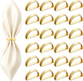 24 Pcs Stainless Steel Napkin Rings by Unknown