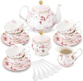 fanquare 21 Pieces British Porcelain Tea Set by fanquare