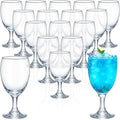 Patelai Set of 18 Water Goblet, 16 oz Clear Drinking Glasses Bulk Dishwasher by Patelai