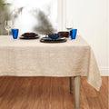 Solino Home Linen Tablecloth 60 x 144 Inch - 100% Pure Linen Champagne Beige Table Cloth for Rectangle Tables - Athena, Machine Washable Tablecloth for Spring, Easter