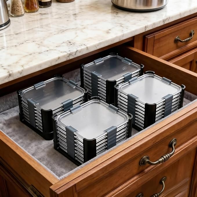 9.6 Cup Food Container Lids Organizer - Image 7