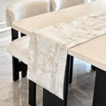 Beige Table Runner Modern Art Farmhouse Table Runners Retro Rustic Style by ZIWUROAD