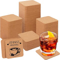 130 Pieces 4 x 4 Inch Cork Coasters for Drinks, 100 mm Square Cork Coasters, Non-Slip, Heat-Resistant, Absorbent & Reusable, Perfect for DIY Crafts and Home Tabletop Decoration