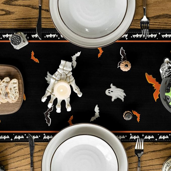 Artoid Mode 210 GSM Halloween Table Runner 13x60 Inch Home Party Decor | Wizard - Image 3