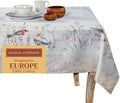 Maison d' Hermine Table Cloth Rectangle Table 100% Cotton 60 x 108 Inches Tablecloth Reusable Decorative for Dining Room Farmhouse Home Valentines Day Decorations Spring Summer- Meadow Florals - Beige