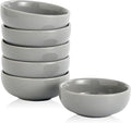 Ceramic Pinch Bowls,2.7 oz Mini Prep Dip Bowl Set,Small Dipping Salsa Charcuterie Soy Sauce Side Dish for Sushi,Set of 6(Grey)