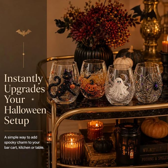 3D Halloween Artisan Glassware Collection Halloween Glass Cups | Drinking Glass - Image 3