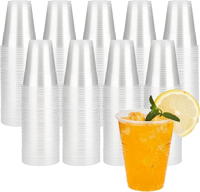 YEEHAW 7 oz Plastic Cups, 500 Pack - Clear Disposable Drinking Water Cups for Cold Beverages, Ideal for Party