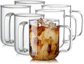 Glass Coffee Mugs, 12 oz iced coffee cups, Glass Mugs by BWODYAY