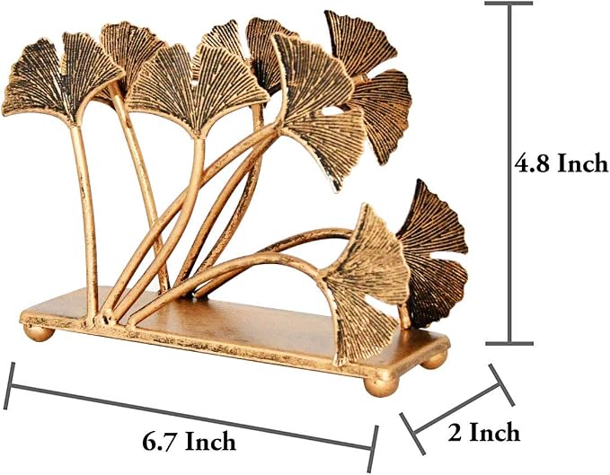 OwlGift Set of 2 Modern Ginkgo Leaves Design Napkin Holder - Image 8
