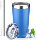 20 oz Tumbler with Lids and Straws, Stainless Steel Insulated Coffee Tumbler by GUDEMAO