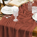 Artoid Mode Boho Cheesecloth Gauze Terracotta Wedding Table Runner, 160 Inch by ArtoidMode