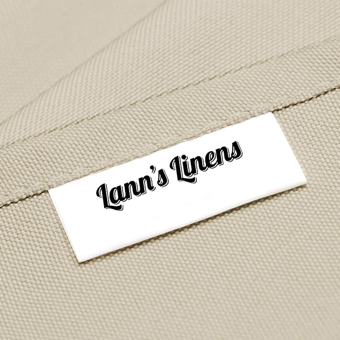Lann's Linens 90 x 156 Inch Rectangular Tablecloth, Washable Polyester Fabric Table Cloth for Dining Tables, Parties, Restaurants, Weddings - Beige