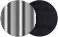Black White Stripe Coasters Set of 2, Modern Minimalist Geometric Striped Soft by PIEPLE