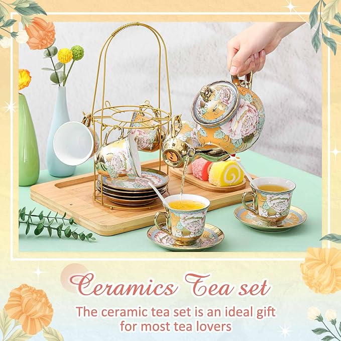 Zhehao 20 Pcs Porcelain Tea Set - Image 3