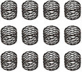 ALPHA Living HOME Napkin Rings Set 12 of Premium 100% Metal, Rust-Resistant by ALPHALivingHOME