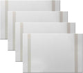 PIGCHCY Placemats Set of 4, Luxurious Elegant Placemats Non-Slip Washable Durable Table Mats for Home/Dining Room Decoration (White,18 X 12 inches)