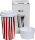 Ceramic Travel Mug with Lid – Stylish Coffee Cup by Giroflier
