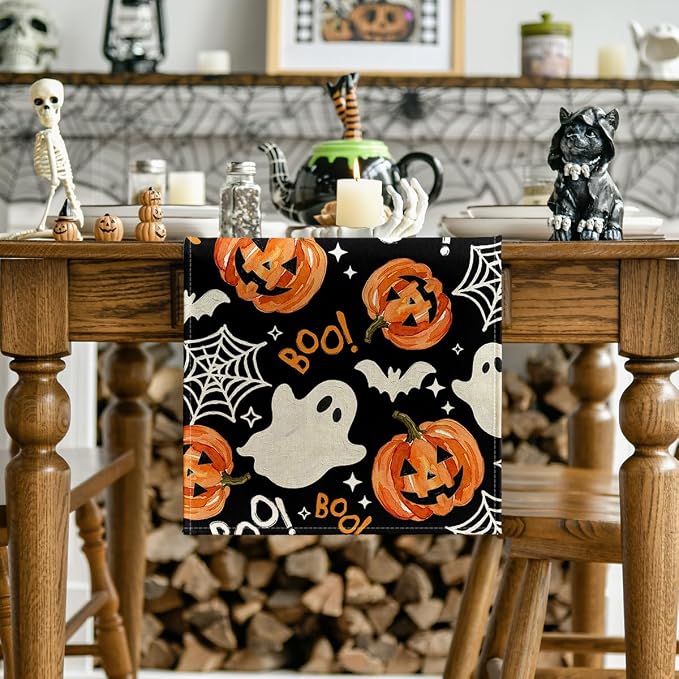 Artoid Mode 210 GSM Halloween Table Runner 13x72 Inch Home Party Decor | - Image 2