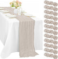 12 Pcs Cheesecloth Table Runner 10FT Rose Brown Runner by Sunnyline