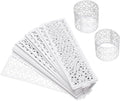 uxcell 100Pcs Napkin Rings Laser Cut Foil Paper, Napkin Holder Hollow Napkin Bands for Weddings Party Serviette Table Decoration Restaurant (White, 5.3 x 1.6)