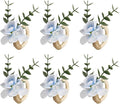 Handmade Floral Napkin Rings, Hydrangea & Eucalyptus Leaf Spring Decoration by Unknown