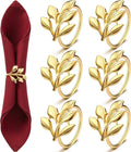 WILLBOND Leaf Napkin Rings Holders Fall Party Napkin Rings by Willbond+Technology+Limited