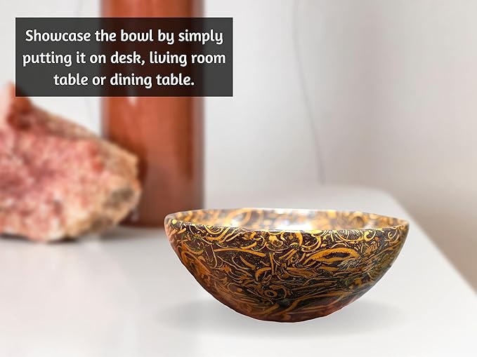 Mariyam Jasper Crystal Bowl - 2 Inch Decorative Bowls for Room and Home Decor - Gemstone Healing Crystals for Elegant Display, Positive Energy Balance and Gift