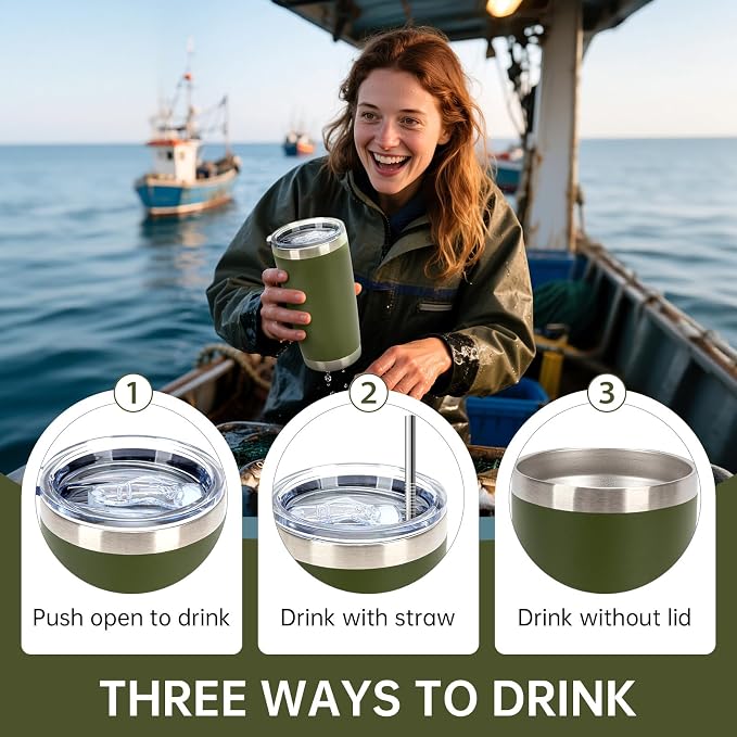 IEOVIEE 32 Pack 20oz Stainless Steel Insulated Bulk Tumblers - Image 7