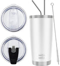 WETOWETO 20oz Tumbler with 2 lids and 2 straws, Stainless Steel Vacuum by Wetoweto