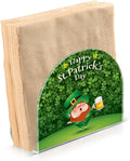 Napkin Holder Shamrocks Patrick Day Crystal Clear Acrylic Napkin Holders,Green Paper Napkin Holder Dining Table Dispenser for Kitchen Restaurant Home Decor Bar Accessories