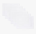Solino Home Linen Cloth Placemats Set of 6-100% Pure Linen Hemstitch White Placemats 14 x 19 Inch - Classic Hemstitch Table Place Mats for Winter, Valentines, Spring, Easter
