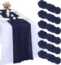 6 Pack Navy Blue Cheesecloth Table Runner 35 x 120 Inch | Boho Gauze Fabric by RestfulGlow