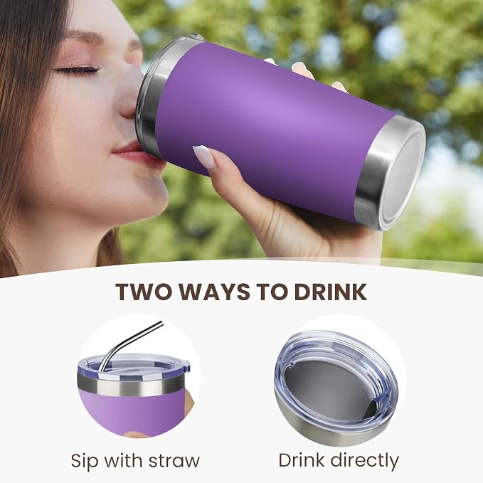 MEWAY 20oz Tumbler 12 Pack Double Wall Vacuum Insulated Travel Mug Bulk - Image 3