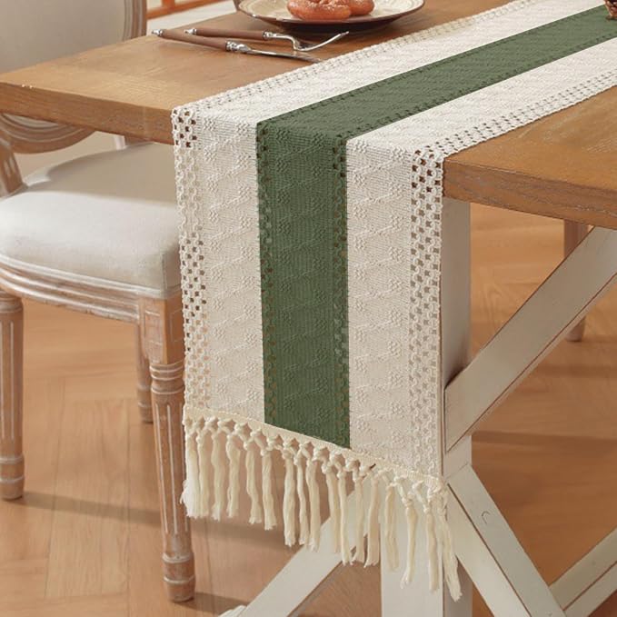 Dark Green Table Runner 72 Inches Long - Image 6