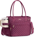 Lunch Box for Women Insulated Lunch Bag Quilted Soft Cooler Tote | 7 Pocket by Bagstellar