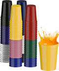 PartyPrints 100 Pack Small 10 to 12 oz Assorted Reusable Blank Plastic Cups by PartyPrints