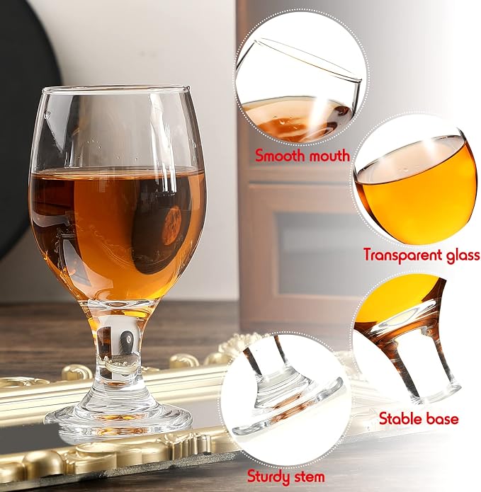 Patelai Set of 12 Water Goblet, 13.5 oz Clear Drinking Glasses Bulk Dishwasher - Image 3