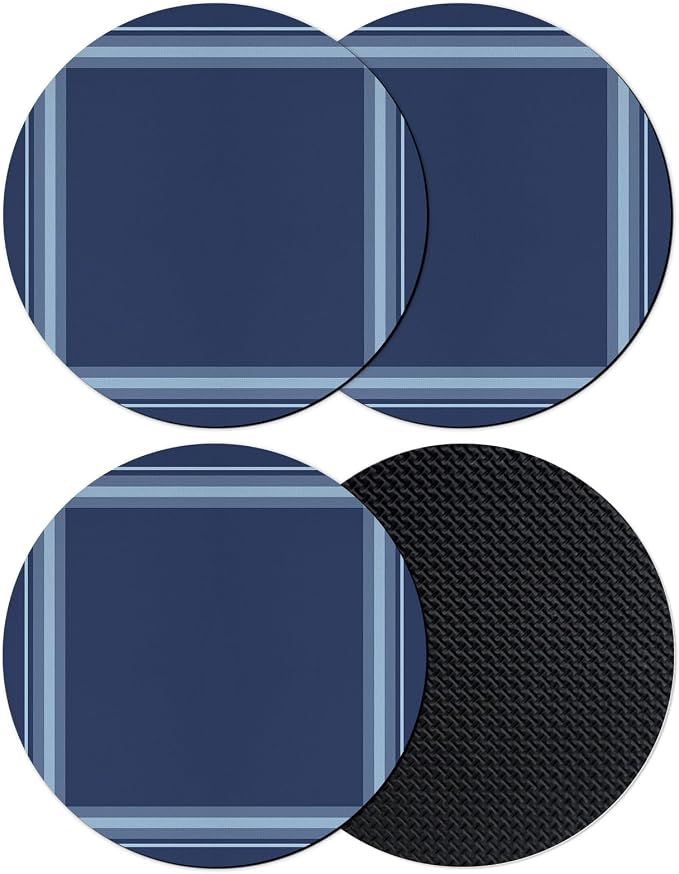 Vintage Simple Stripes Coasters Set of 4 Absorbent Coasters by Unknown