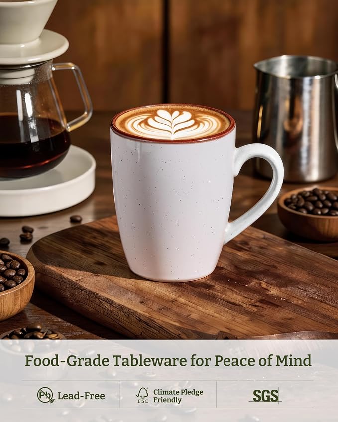 famiware Venus Coffee Mugs Set of 6, 13 oz Ceramic Stoneware Mug Cup Set | - Image 2