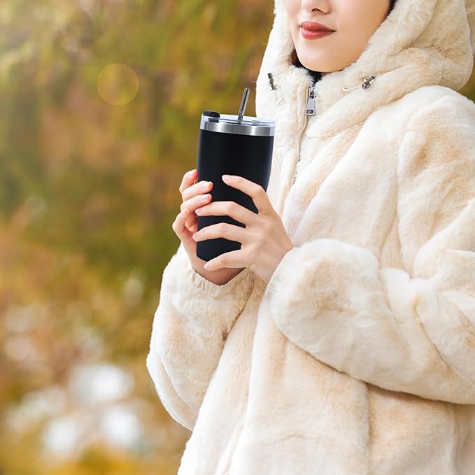 16 Pack Travel Coffee Tumbler 30 oz, Stainless Steel Mug with Lid and Straw, Insulated Cup for Water, Tea, Hot and Cold Drinks (Mixed color)