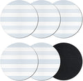 Horizontal Striped Coasters Set of 6, Absorbent Coasters by Unknown