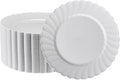 Premium Hard Plastic Round White Plates – 50 x 9” -Washable & Reusable by OasisCreations