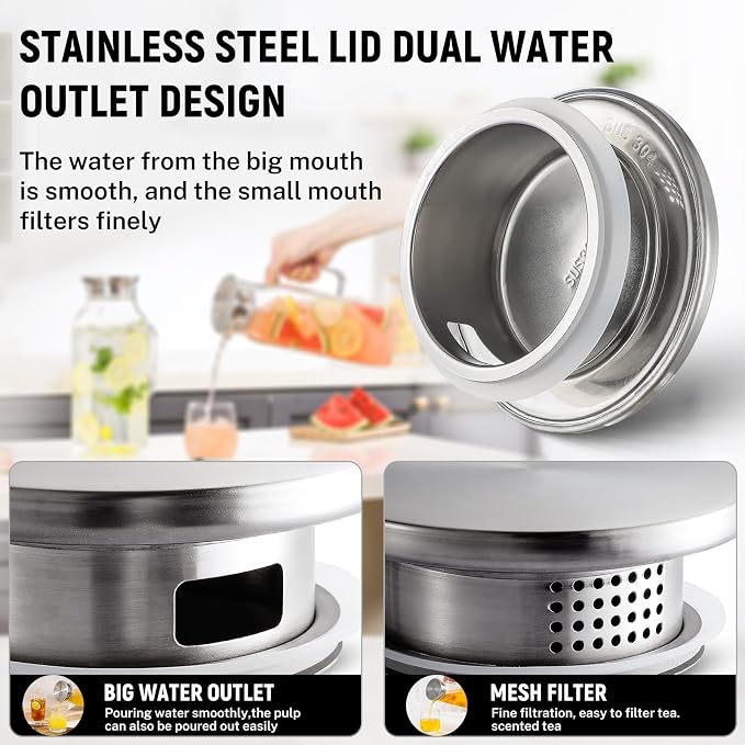 2 Quart Square Glass Pitcher - Image 5