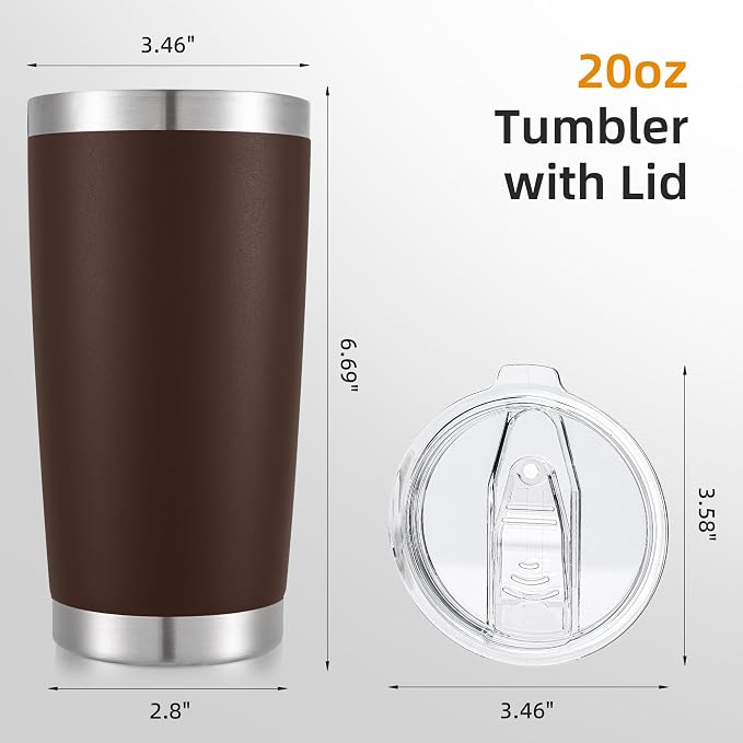 20 oz Tumbler with Lid Stainless Steel Insulated Tumblers, 1 Pack | Leak Proof - Image 5